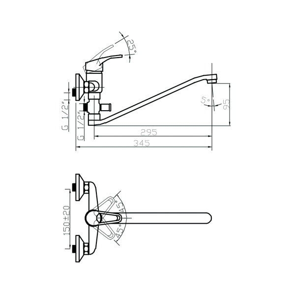 35-S35 YOUNG  Смеситель универсальный  ARGO kran 35s35young - Вид №1
