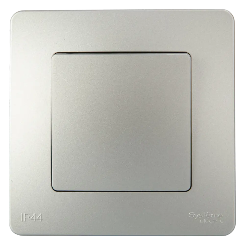 Выключатель проходной встраиваемый Systeme Electric Blanca 1 клавиша цвет алюминий STLM-2146800 - Вид №1