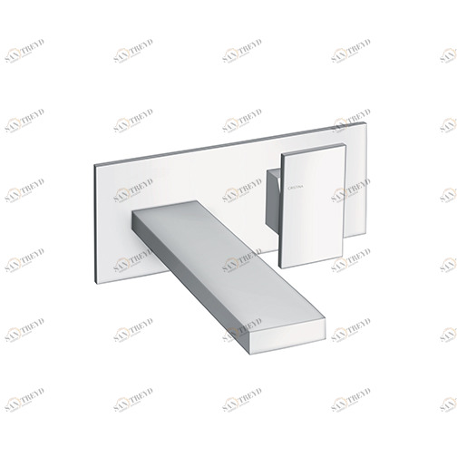 CRITA256 Смеситель для раковины настенный REGULAR внешние части для CRICS200 (правая сторона) - CRICS201 (левая сторона) со сливом Up & Down 1 ”1/4 и металлической пластиной Cristina Rubinetterie 