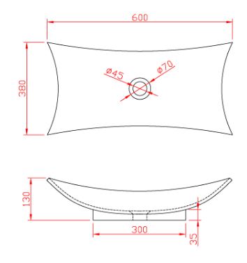 13162 Раковина Montebianco Lugano Santreyd - Вид №3