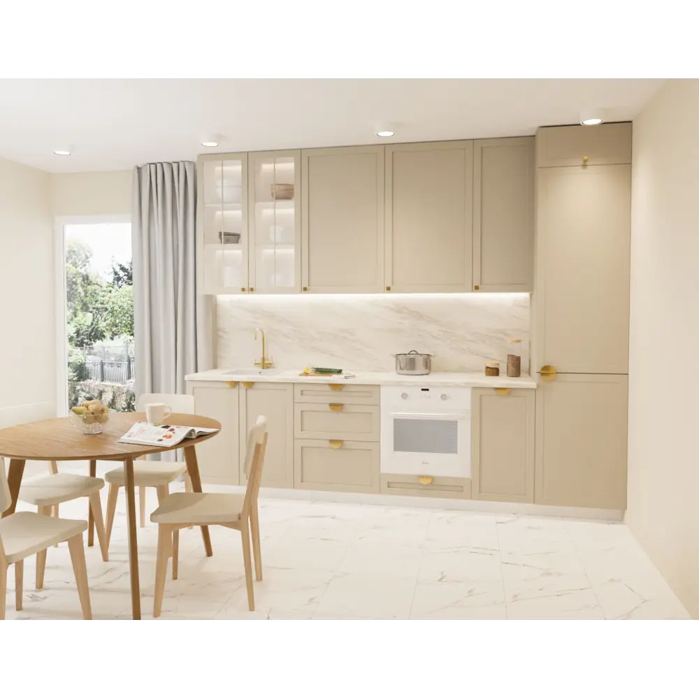 Фасад кухонный Ньюпорт 60×102 см бежевый МДФ DELINIA ID 89340717 STLM-1566150 - Вид №1