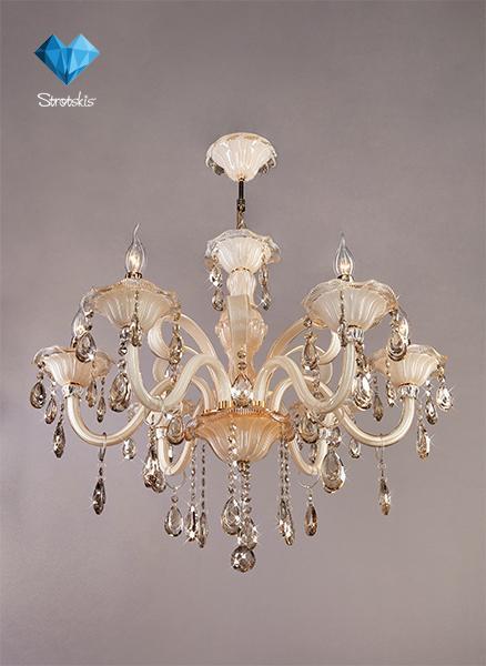 Подвесная люстра Bogates 124/6 Strotskis BOGATES ДИЗАЙНЕРСКИЕ, ALBERTINA 185798 Бежевый  - Вид №3