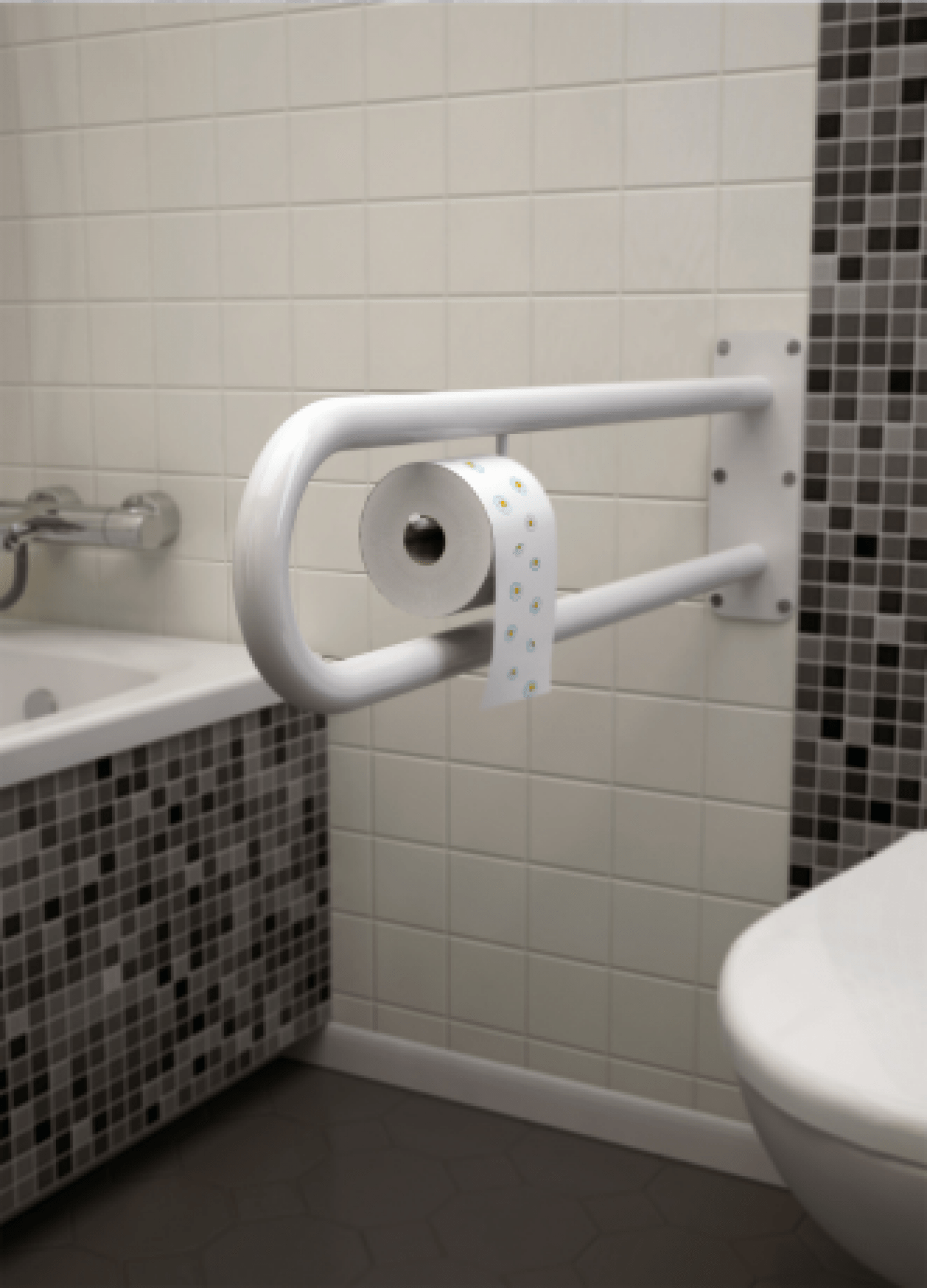 Сантехнические аксессуары WBUSR002 Настенная ручка с рейлингом Terma ∅ 32  - Вид №8