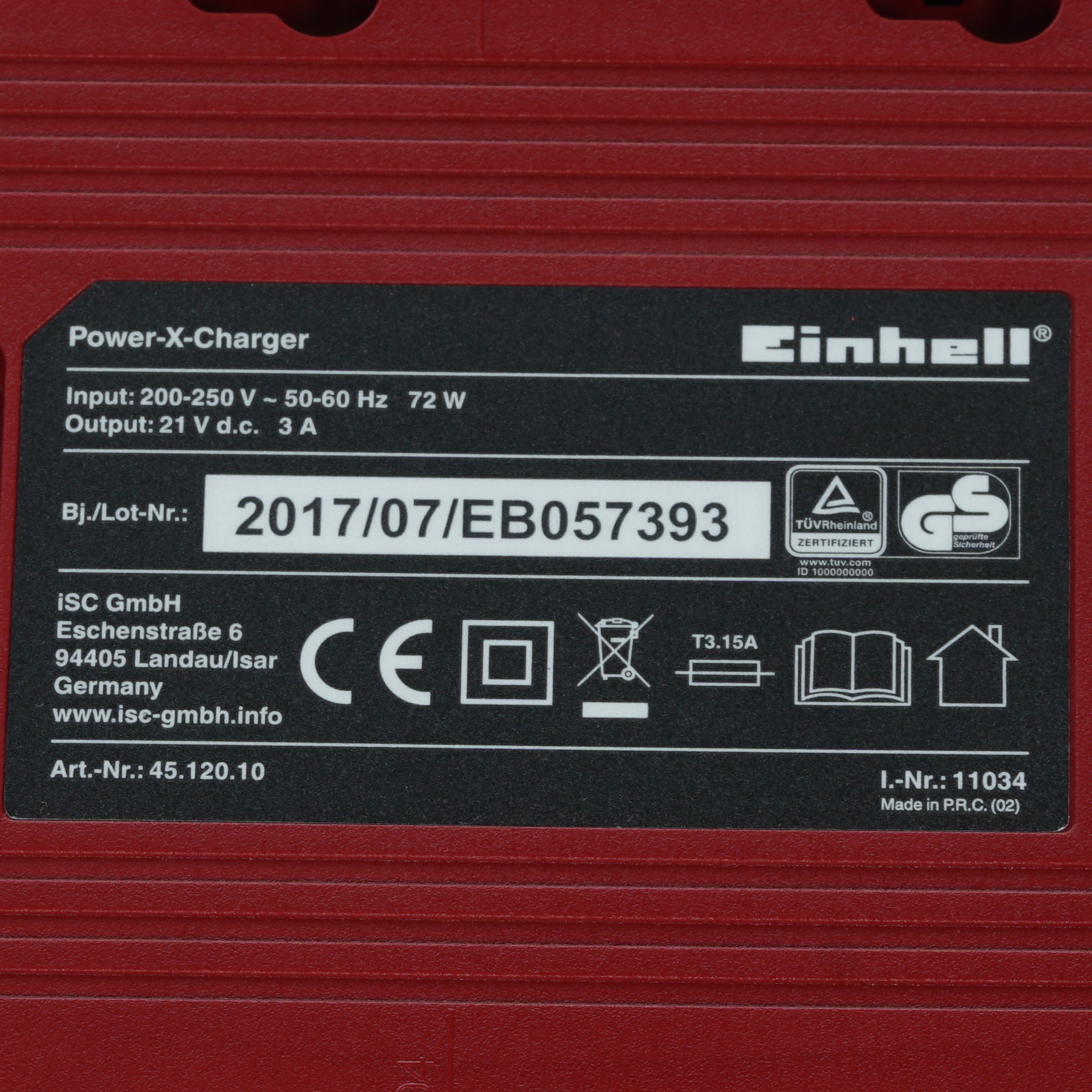 Аккумулятор и зарядное устройство Einhell 4512042 Power X Change 18V 8119301 STDN-0095224 - Вид №3