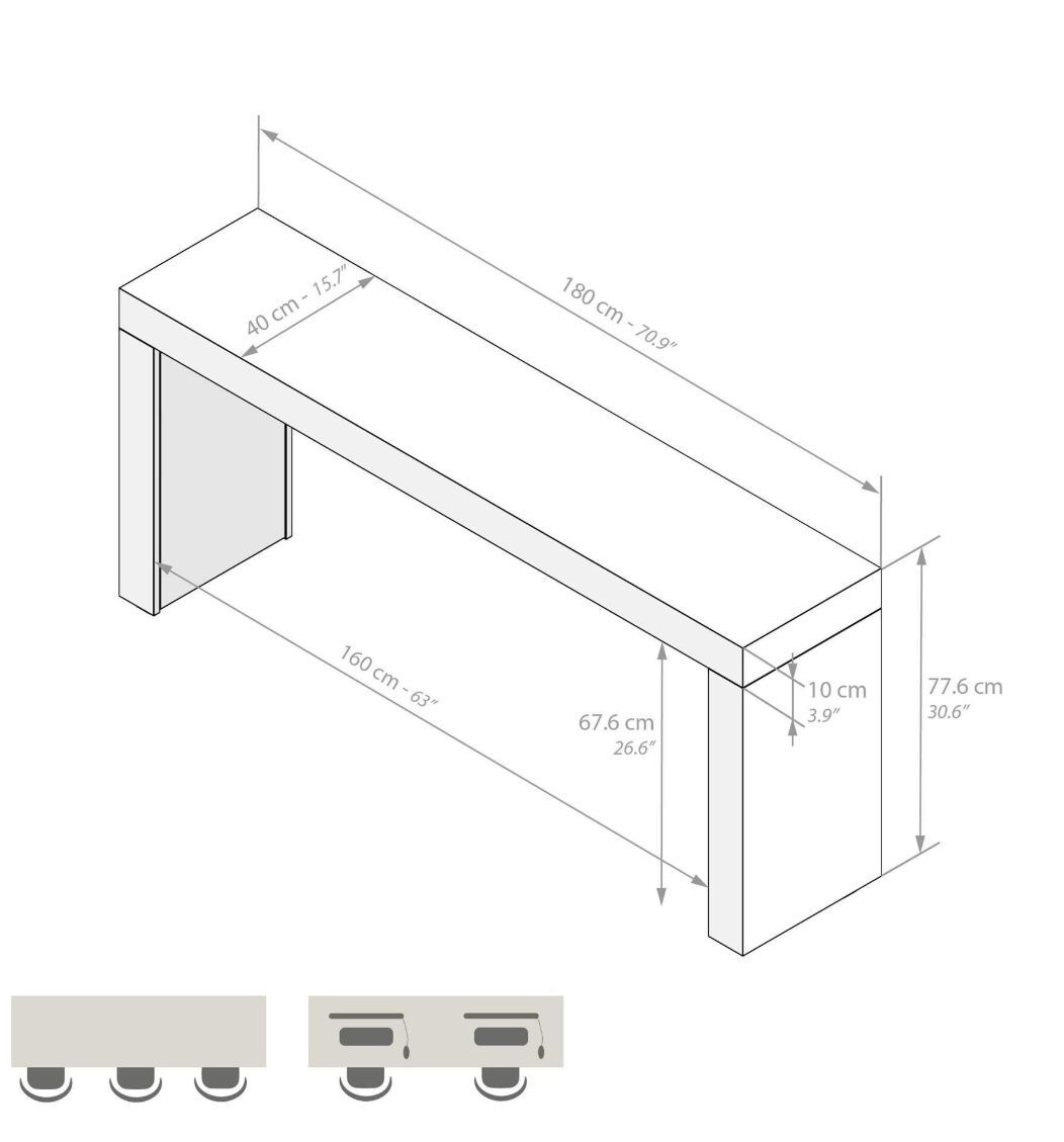 Прямоугольный стол из меламина Mobili Fiver Evolution ARCH-00039213 - Вид №25