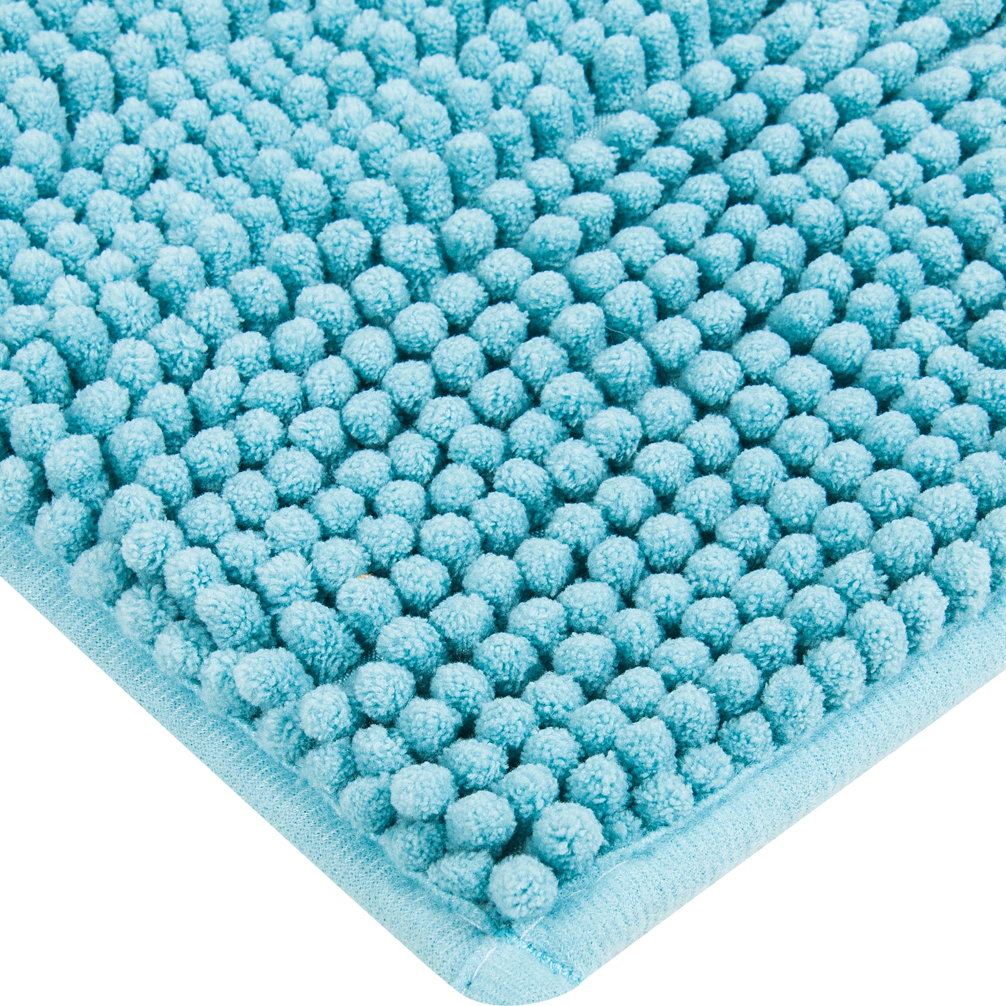 82345847 Коврик для ванной комнаты 45х70 см цвет тёмно-голубой Merci Santreyd - Вид №1