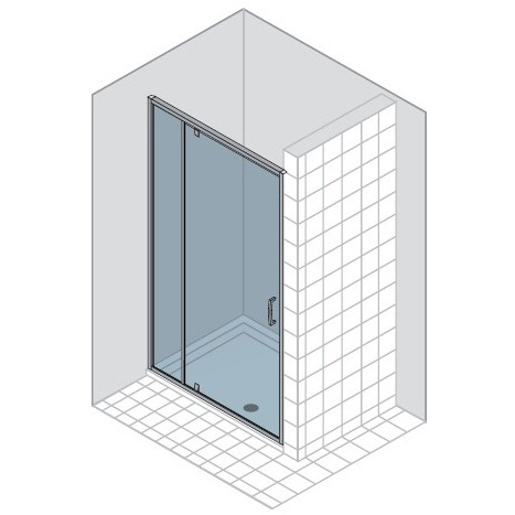 A-6CDF Quadra collection Поворотная дверь DUKA 45109 - Вид №1