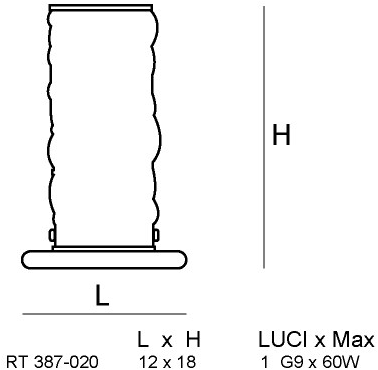 Siru Настольная лампа из муранского стекла Orione Rt 387-020 - Вид №1