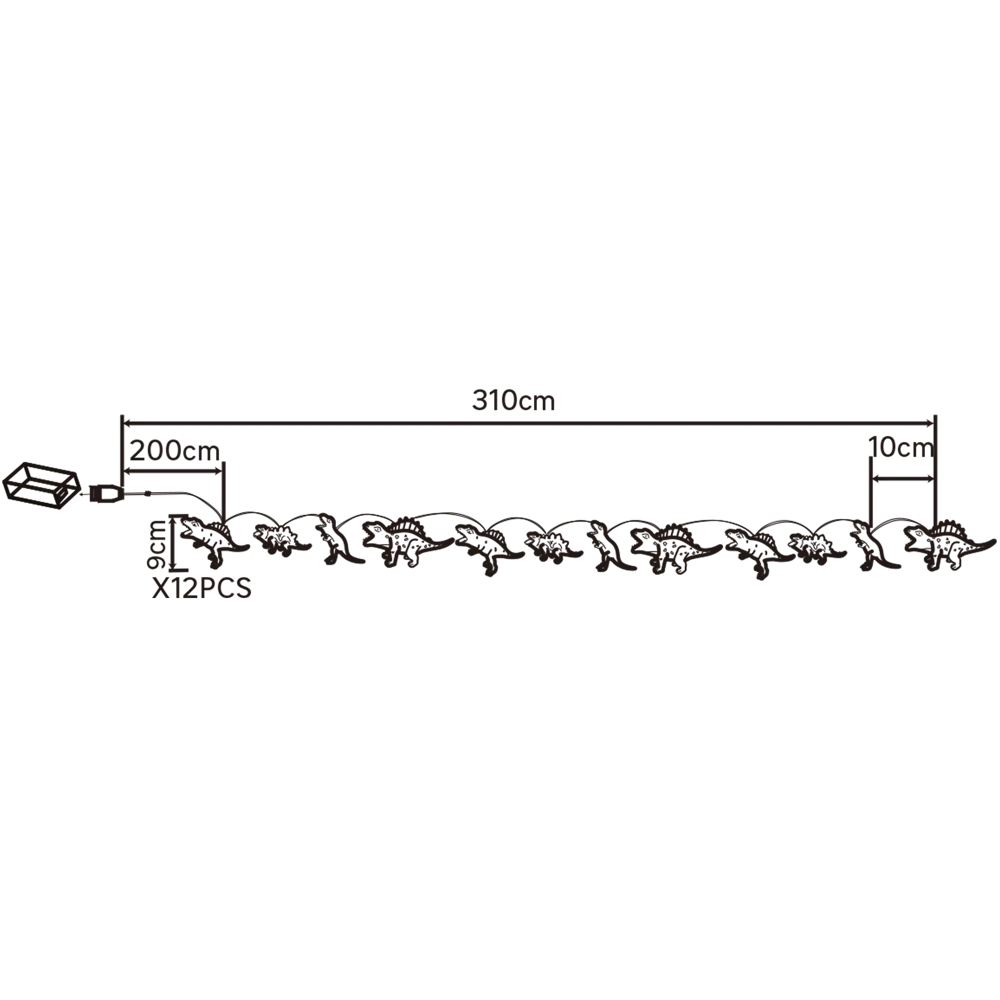 INSPIRE Дино Talba — комнатная гирлянда с фигурными плафонами 85612428 STLM-1394017 - Вид №3