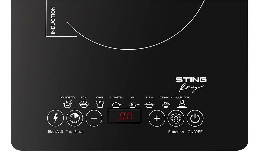 9096613 Плита компактная электрическая STINGRAY ST-HP3506A черный STDN-0014143 - Вид №5