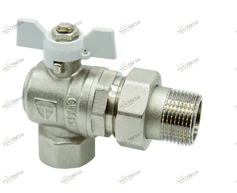 HLV-101228w.№.01 Кран шаровой HLV Optima угловой с полусгоном 