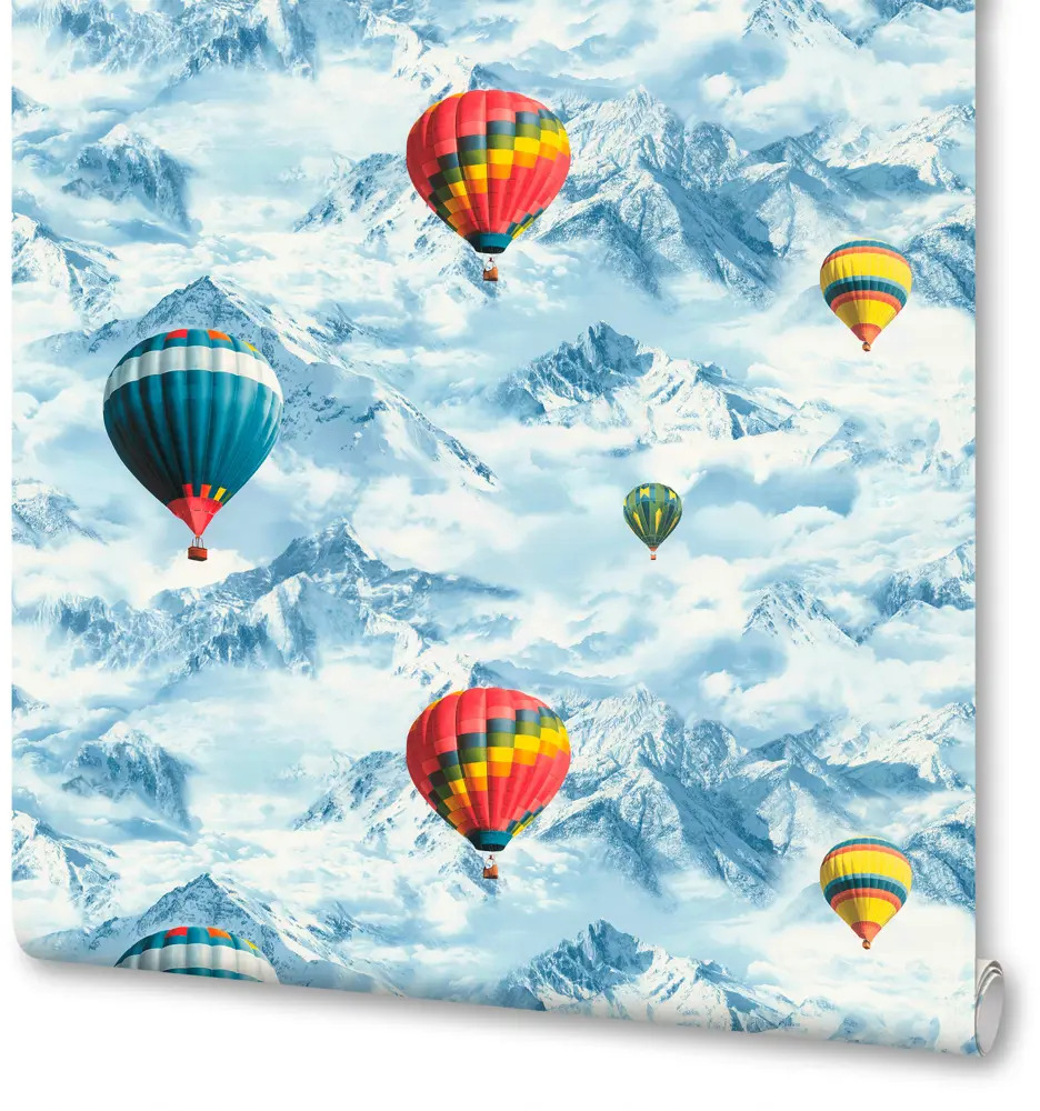 АРТЕКС Флизелиновые обои Воздушные шары с облаками в голубых тонах 89358810