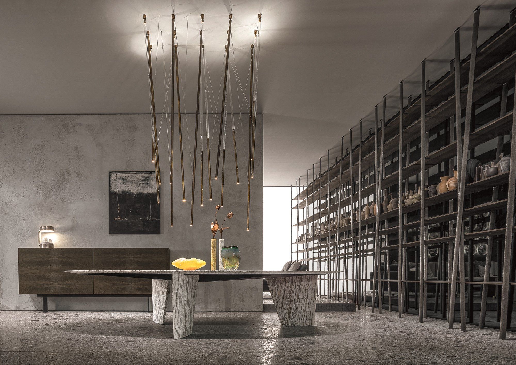 Оловянный книжный шкаф с деревянными полками Henge WEB ARCH-00083182 - Вид №20