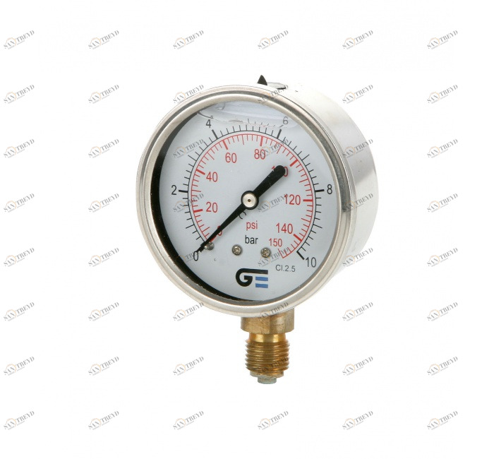 GENEBRE 3822n 060 Pressure gauge Ø 63 with glycerine, bottom connection, NPT thread 