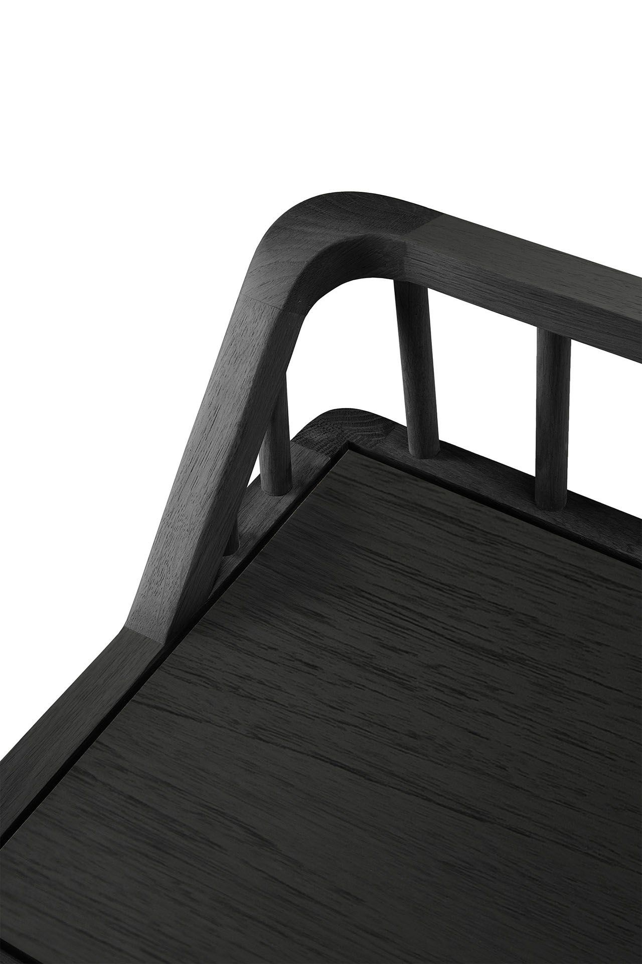 Дубовая скамья со спинкой Ethnicraft шпиндель ARCH-00052428 - Вид №6