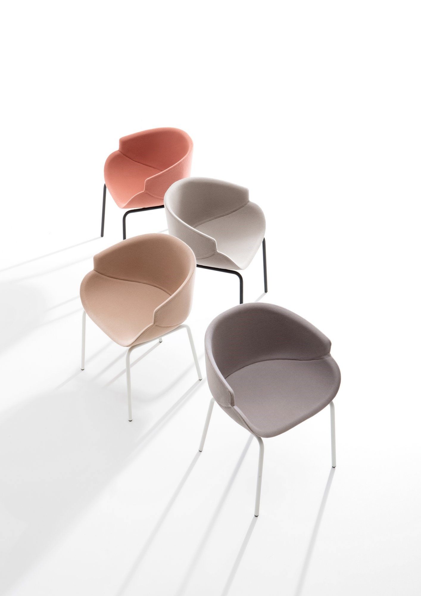 Мягкий тканевый стул с подлокотниками B-LINE BIX ARCH-00114791 - Вид №7