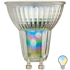 Лампа умная светодиодная Wi-Fi Osram Smart Plus GU10 220-240 В 5 Вт спот матовая 350 лм изменение оттенков белого