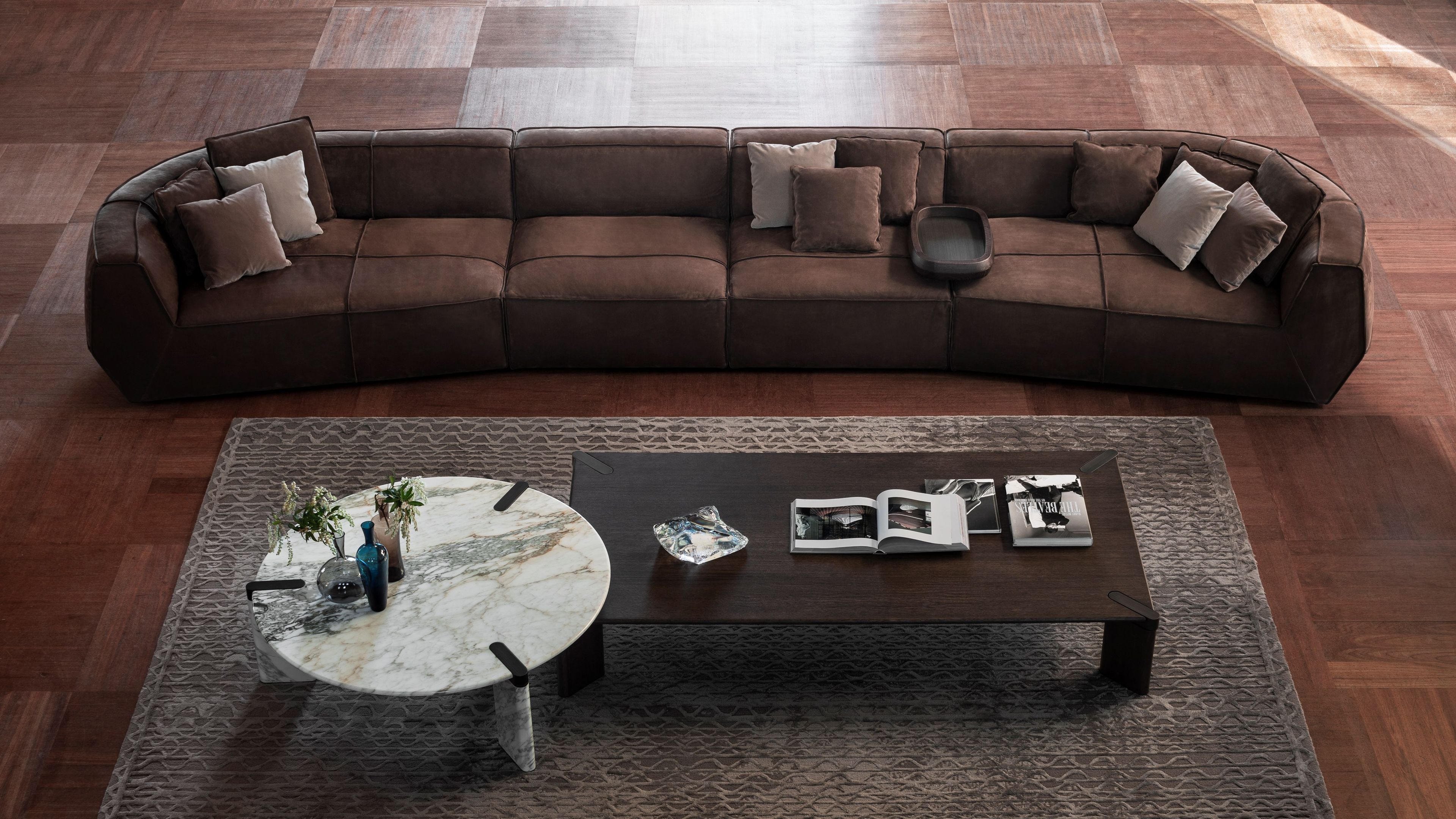 Мраморный круглый низкий журнальный столик GHIDINI1961 восемьдесят ARCH-00027467 - Вид №4