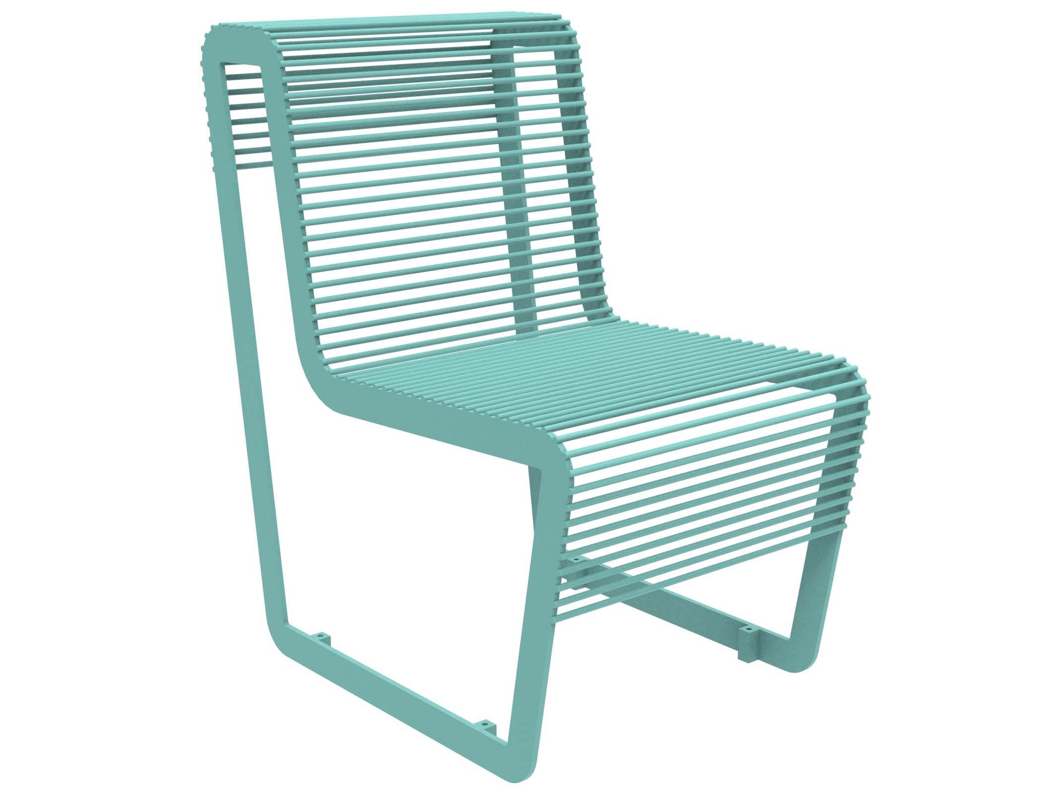 Оцинкованная стальная скамья со спинкой Lazzari Light ARCH-00005945 - Вид №8