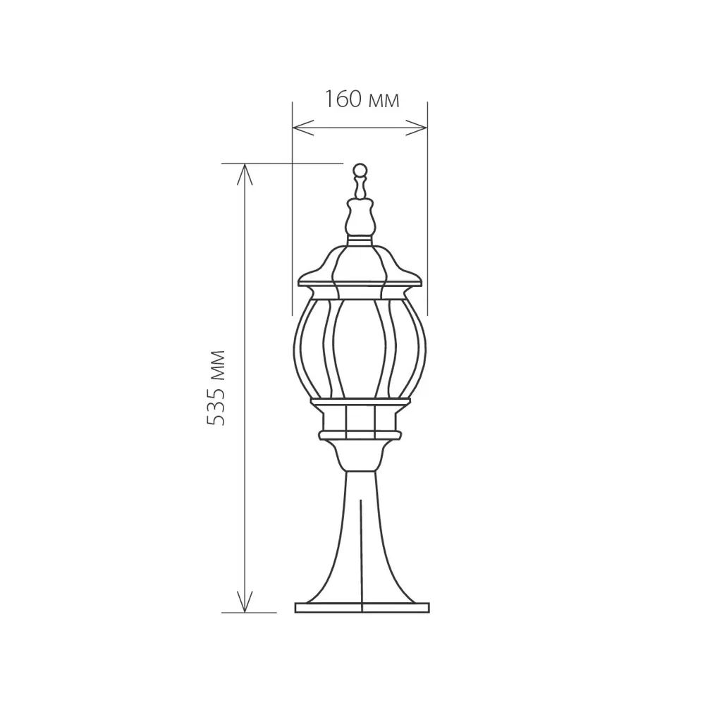 Уличный светильник Elektrostandard 1001S 60 Вт E27 IP33, цвет черное золото 83506284 STLM-2127240  - Вид №8