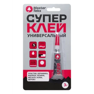 Секундный клей Masterteks 3 г - моментальное склеивание для любых поверхностей 89427998