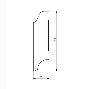 Плинтус Pedross Массивный Дуб 2500х68 мм 1010000705 - Вид №1