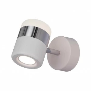 Спот настенный светодиодный белый Oskar 20165/1 LED EUROSVET OSKAR 00-3925906 Белый;хром
