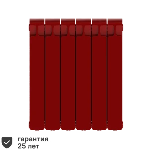 Радиатор секционный Rifar Monolit M50006RAL3011 500/100 6 секций боковое подключение биметалл бордо 82560849 STLM-2170037