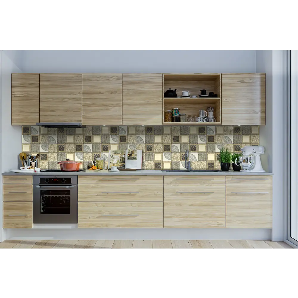 Панель ПВХ листовая 0.3 мм 960x485 мм Папоротник 0.47 м² Пластмаркет STLM-2074299 - Вид №3