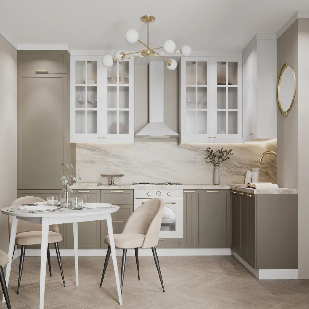 Фасад кухонный DELINIA ID Ньюпорт 80x25 см матовый топо с филенкой 82010414 STLM-0017300 - Вид №4