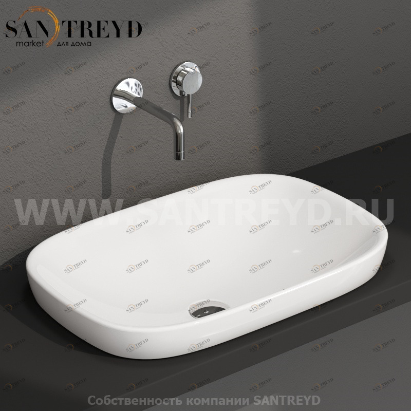 GE042BI Встроенная раковина под столешницу прямоугольная Ceramica Globo GENESIS