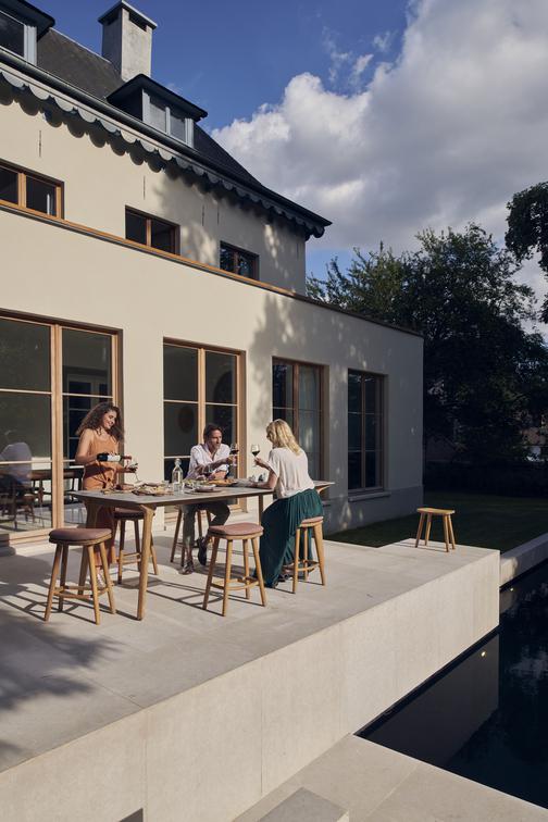 MNST963 Столы обеденные высокие teak 100см Manutti Torsa - Вид №6