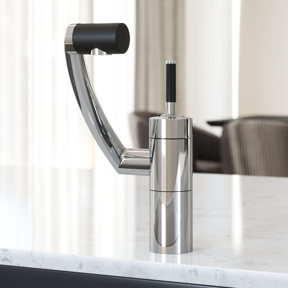 290007464 смеситель для кухни поворотный излив 236 мм (черный) шт Damixa Arc - Вид №5