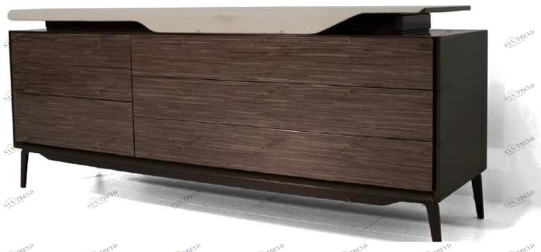 Aston Martin Комод из фанерованного дерева, столешница обтянутая кожей sun-id-1357141