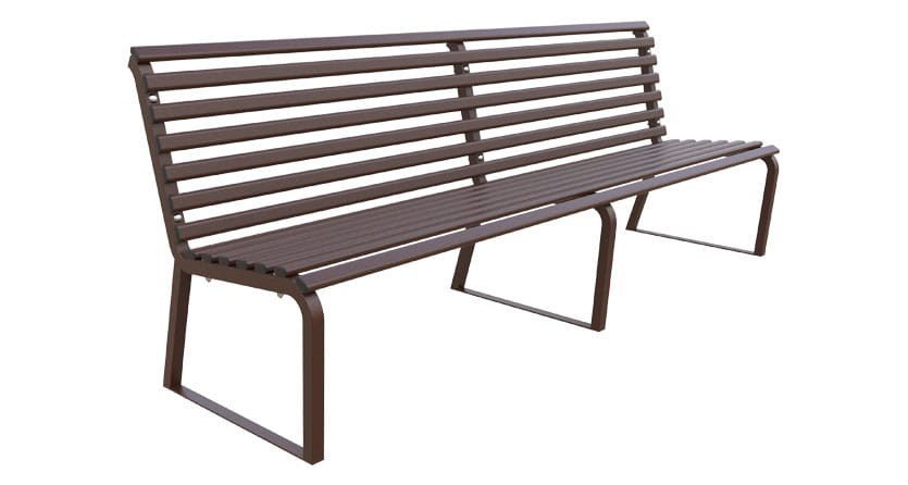 Стальная скамья со спинкой Lazzari город ARCH-00058231 - Вид №8