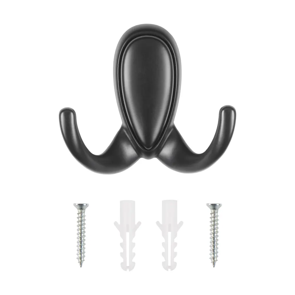 Мебельный крючок N00-N00-MB 13 см ЦАМ черный EDSON STLM-2080507 - Вид №2