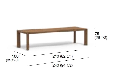 Выдвижной садовый стол из тикового дерева RODA кирпич ARCH-00107264 - Вид №3