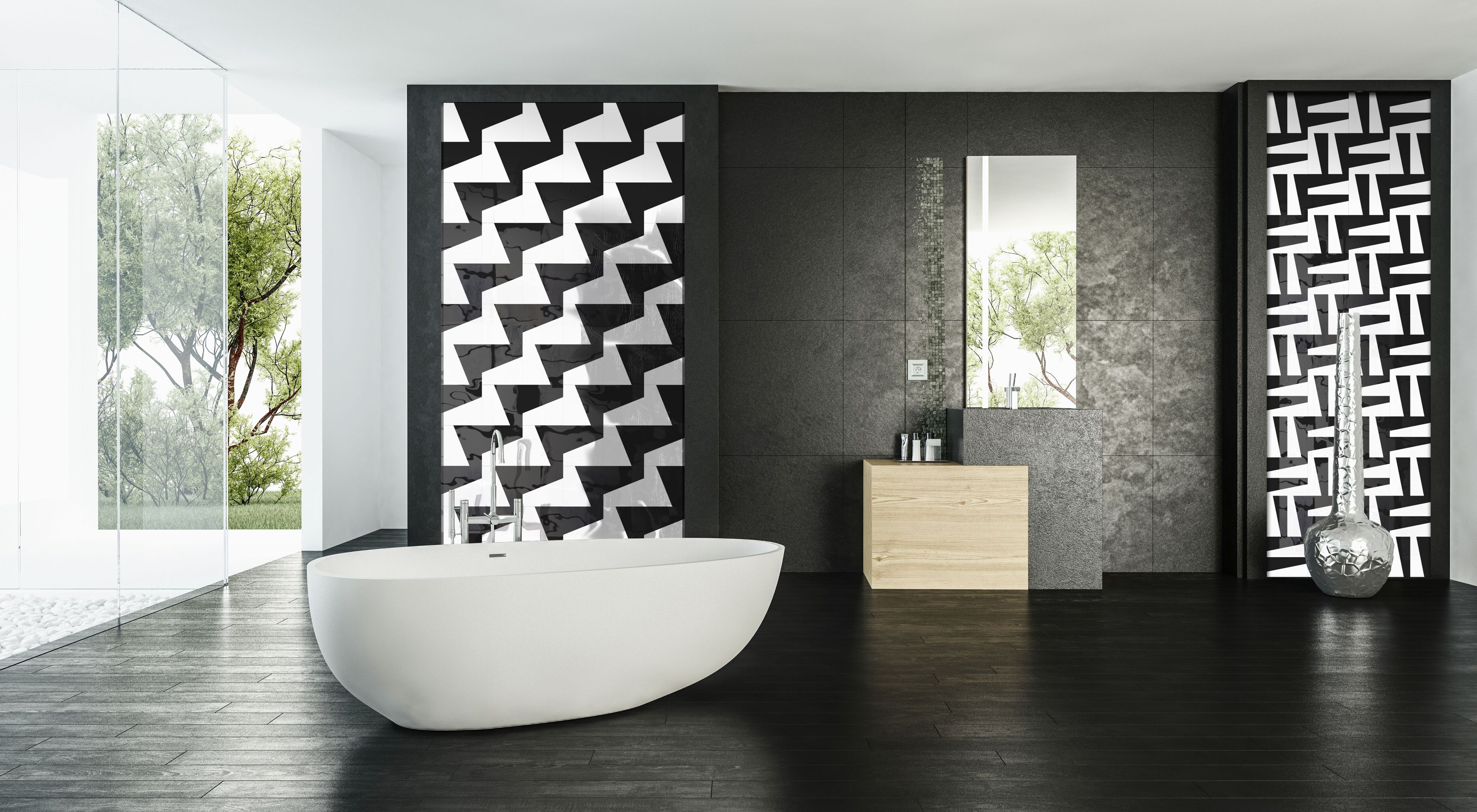 Декоративная стеклянная панель VETROVIVO GEOMETRIC GAMES ARCH-00062264 - Вид №3