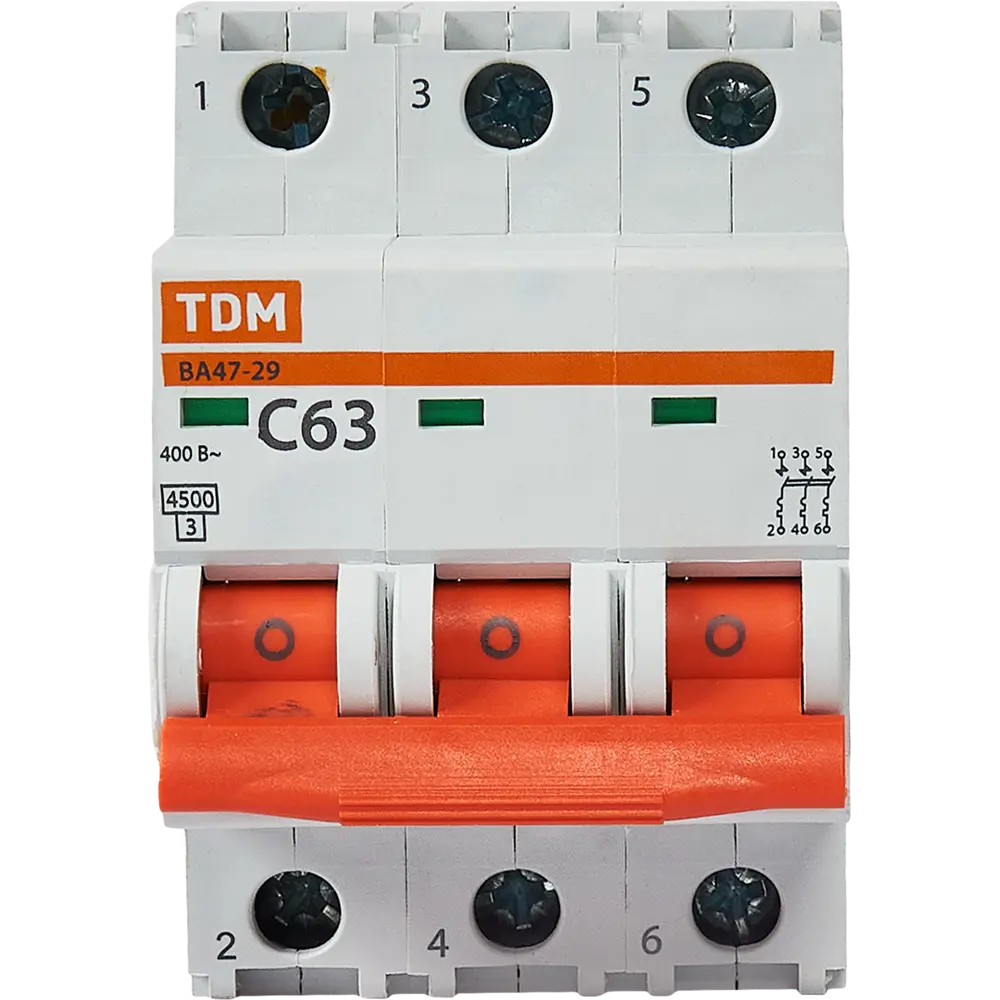 Автоматический выключатель TDM Electric ВА47-29 3P для надежной защиты сети 84399531 STLM-0049304 - Вид №1