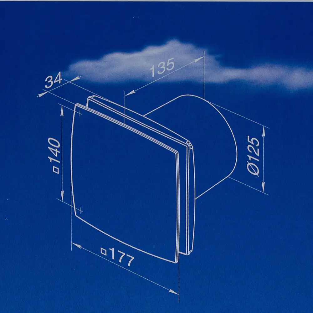 Вентилятор осевой вытяжной Вентс D125 мм 34 дБ 167 м³/ч цвет серебристый STLM-2101740 - Вид №4