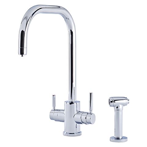 1714 Phoenix 3-в-1 кран с мгновенной подачей горячей воды с U-образным изливом и ополаскивателем Traditional Perrinandrowe - Вид №1