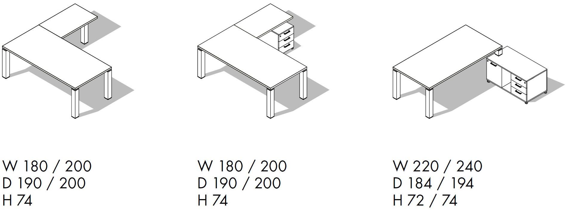 Sinetica Исполнительный угловой письменный стол из дерева Tao sun-id-1432620 - Вид №19