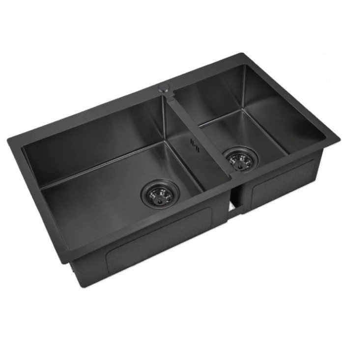 Мойка Zorg INOX-PVD 78-2-51L GRAFIT, Zorg pvd 78-2-51L GRAFIT Мойка кухонная прямоугольная Zorg  - Вид №1