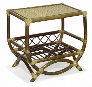 Тумба под телевизор с полкой 56х62 см олива Calamus Rotan VINOTTI  00-3885387 Зеленый