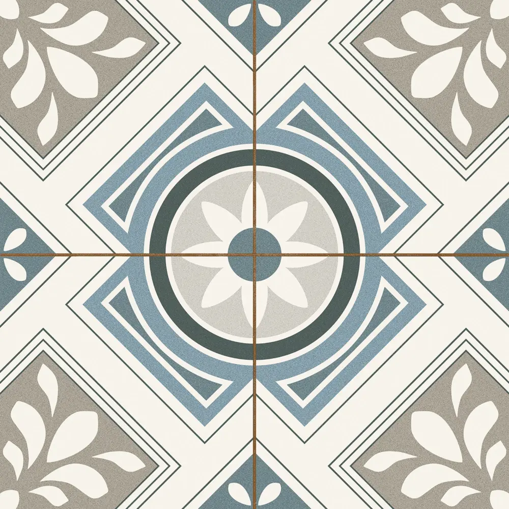 Плитка напольная Borneo Grey 45x45 см 1 м² цвет бежево-голубой Santreyd Timeless STLM-2068798