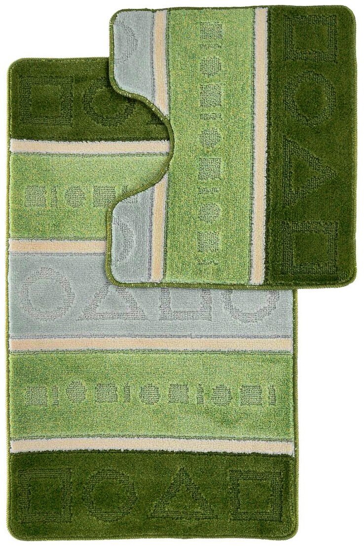 90434658 Коврик для ванной комнаты sB60100_green 100х60см цвет зеленый STLM-0224640 ZALEL