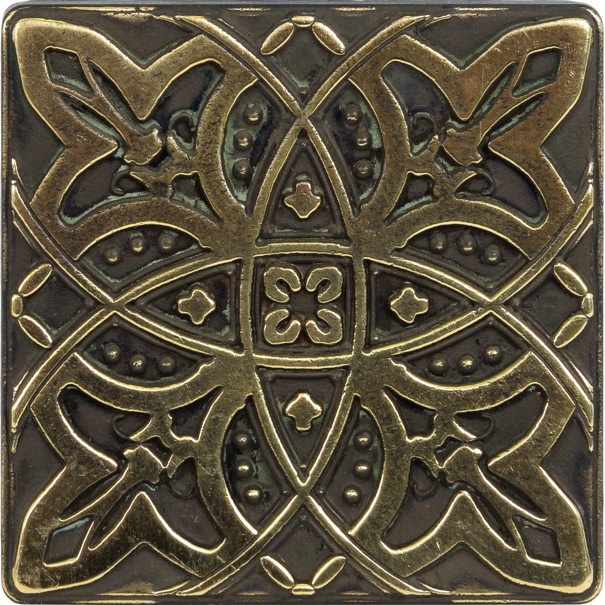 14977314 Вставка декоративная Zodiac 5х5 см цвет серый Декор латунный Santreyd 