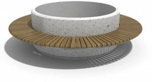 ENCHO ENCHEV - ETE Круглая скамья из бетона со встроенной сеялкой  92