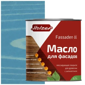 90407649 Масло для фасадов HOLZER MFASAD075SiniyBarhat цвет синий 0.75 л STLM-0854572