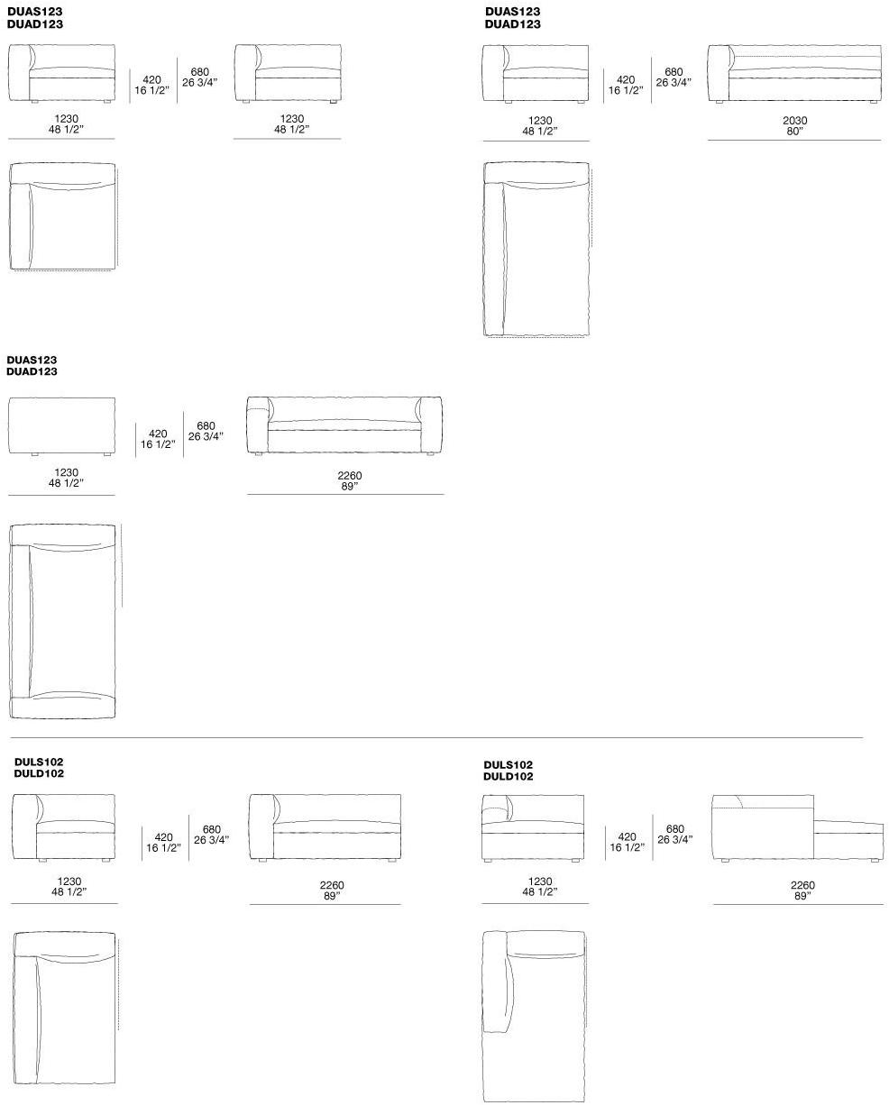 Poliform Съемный тканевый диван Dune sun-id-1450619 - Вид №6